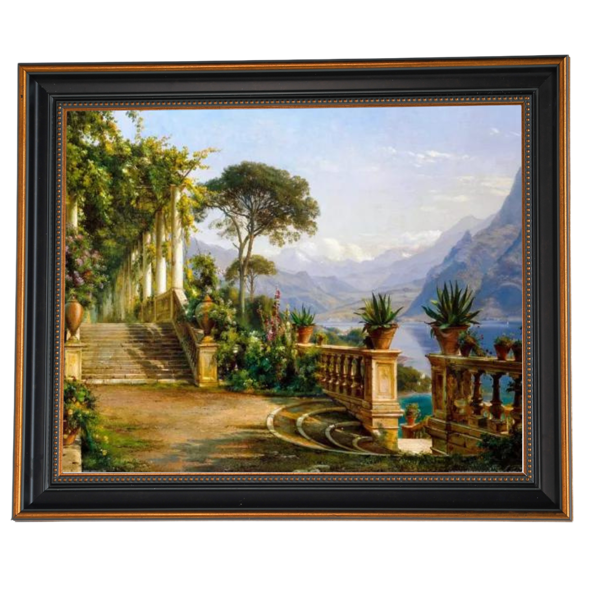 Lodge On Lake Como - Vintage Wall Art Prints Decor For Living Room