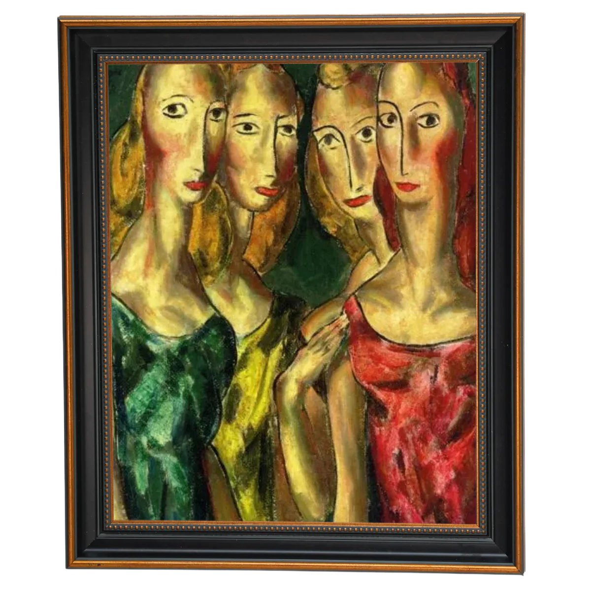 Four Sisters- Vintage Wall Art Prints Decor For Living Room