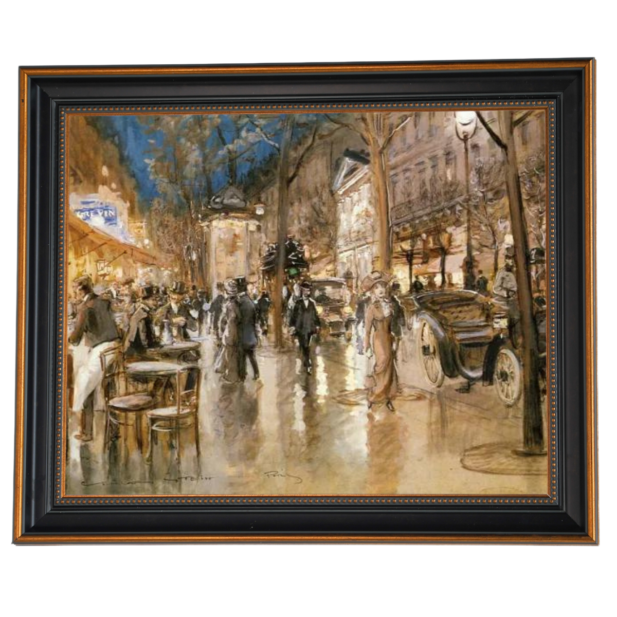 Evening on a Parisian Boulevard - Vintage Wall Art Prints Decor For Bedroom
