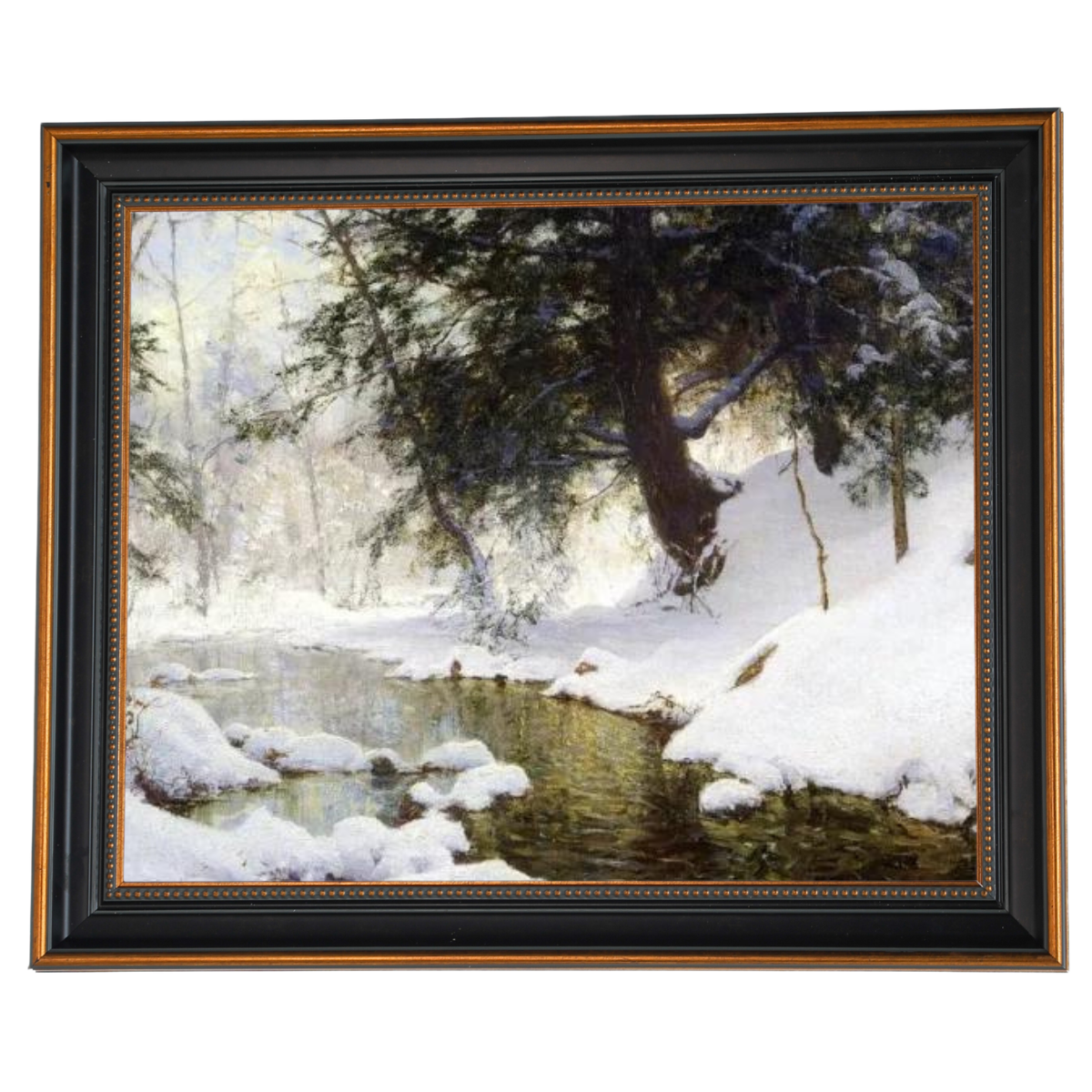 November Snow - Vintage Winter Wall Art Prints Decor For Living Room