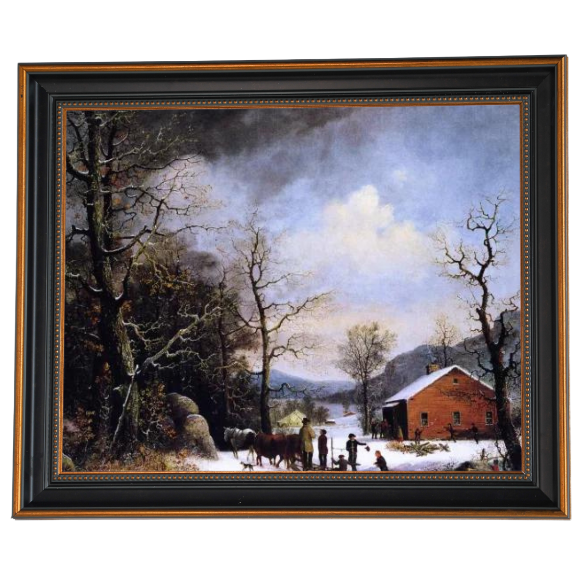 Winter Scene - Vintage Winter Wall Art Prints Decor For Living Room