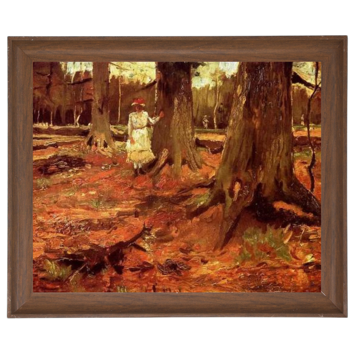 A Girl in White in the Woods