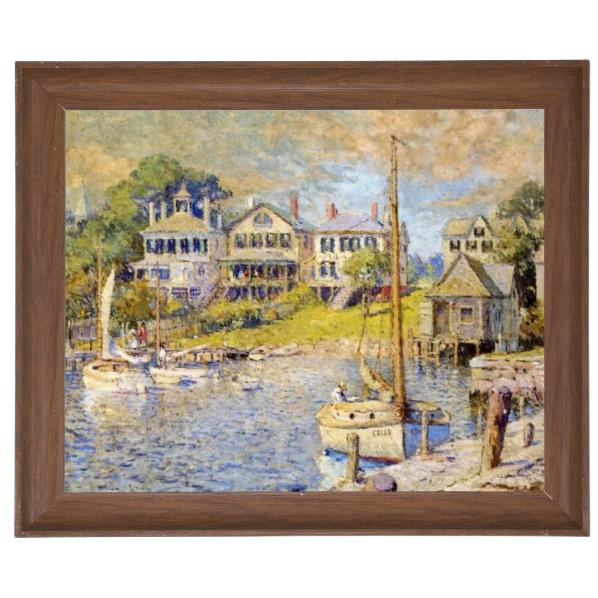 At Edgartown, Martha's Vinyard - Vintage Wall Art Prints Decor For Living Room
