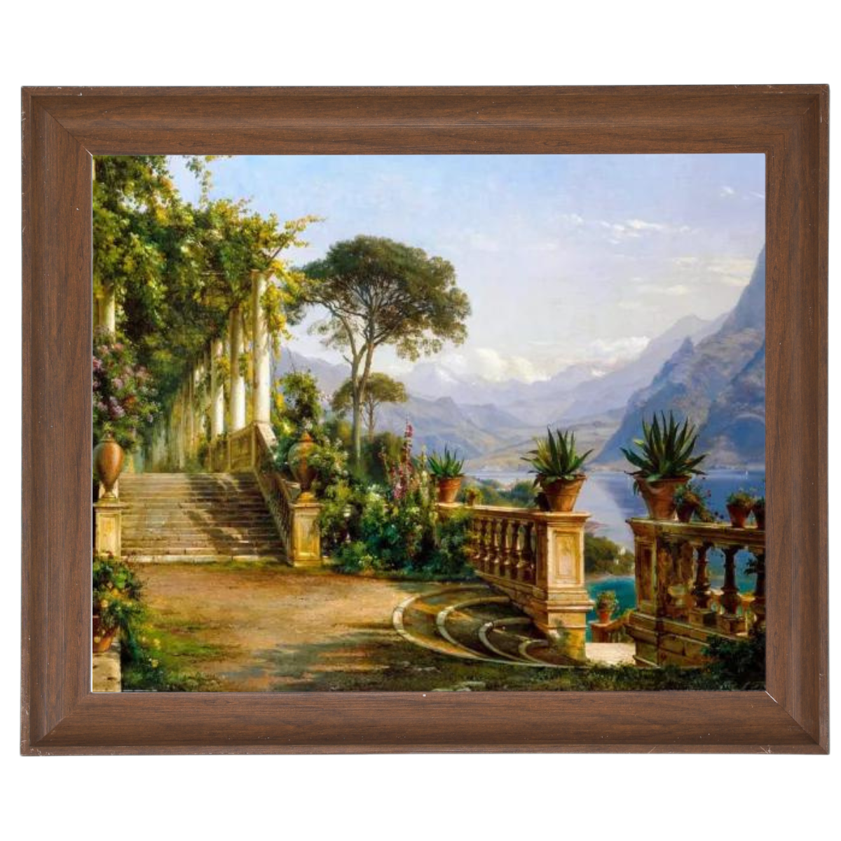 Lodge On Lake Como - Vintage Wall Art Prints Decor For Living Room