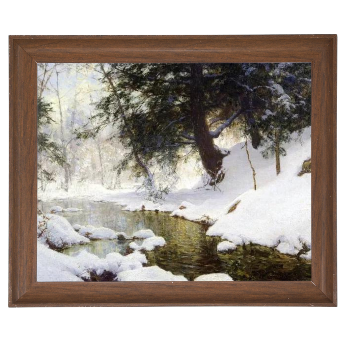 November Snow - Vintage Winter Wall Art Prints Decor For Living Room