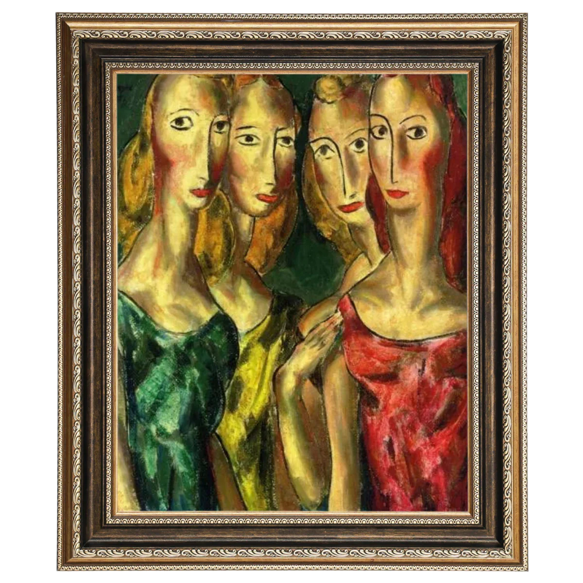 Four Sisters- Vintage Wall Art Prints Decor For Living Room