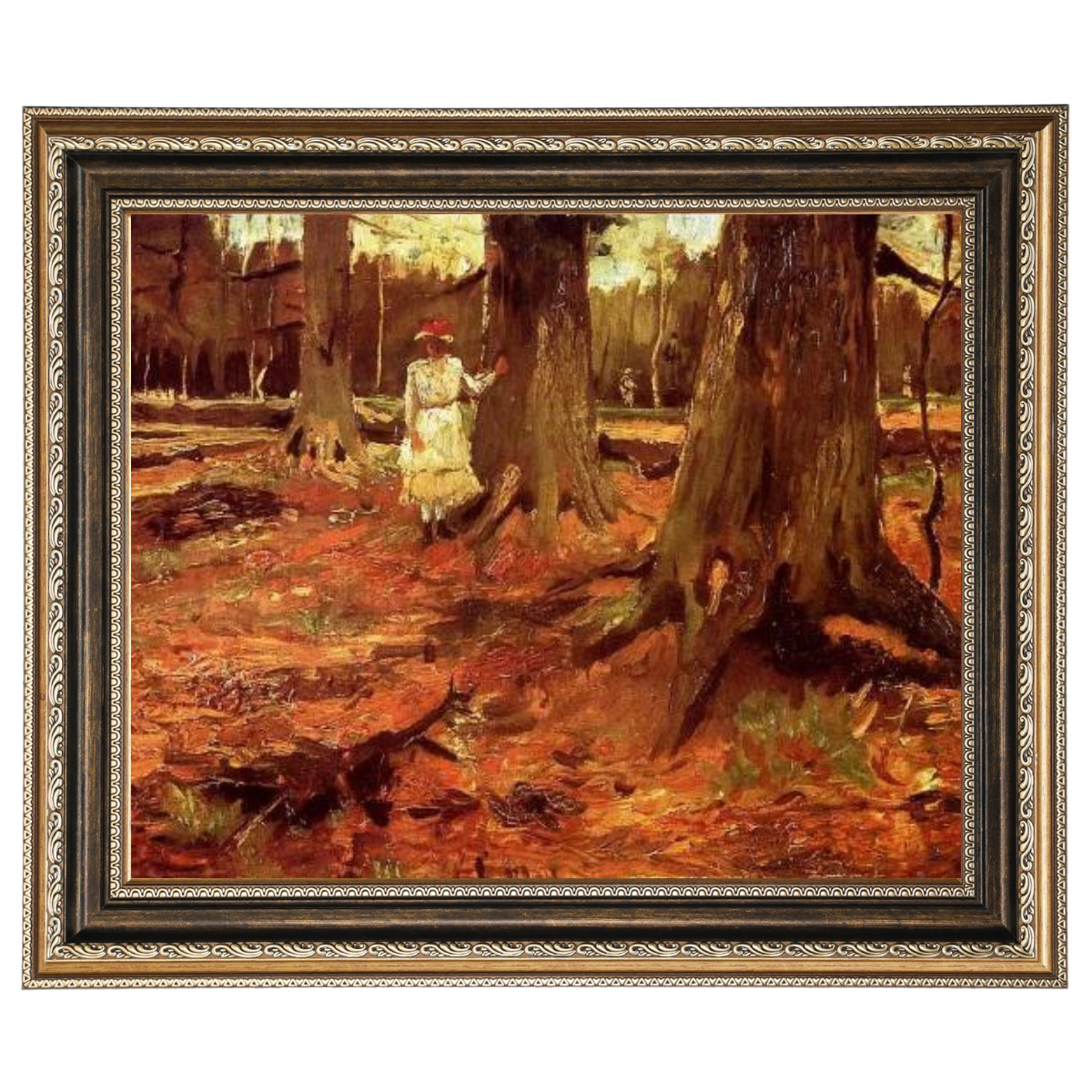 A Girl in White in the Woods