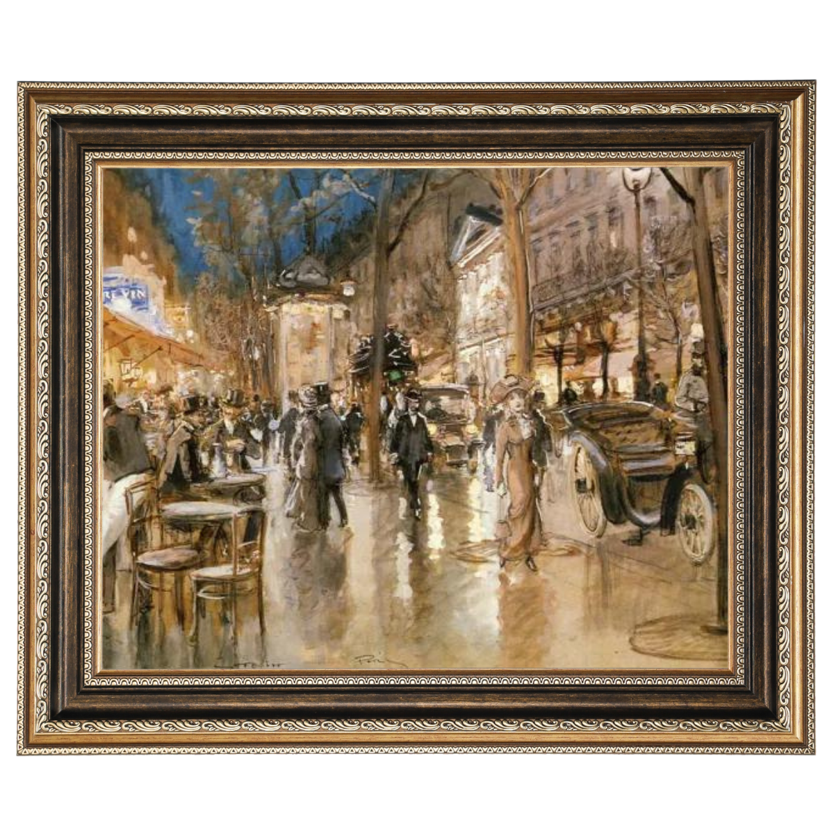 Evening on a Parisian Boulevard - Vintage Wall Art Prints Decor For Bedroom