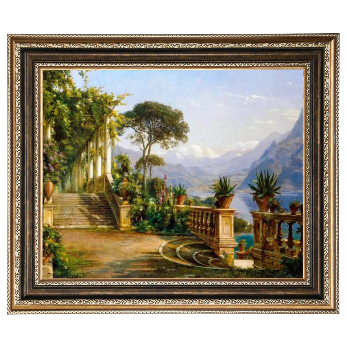 Lodge On Lake Como - Vintage Wall Art Prints Decor For Living Room