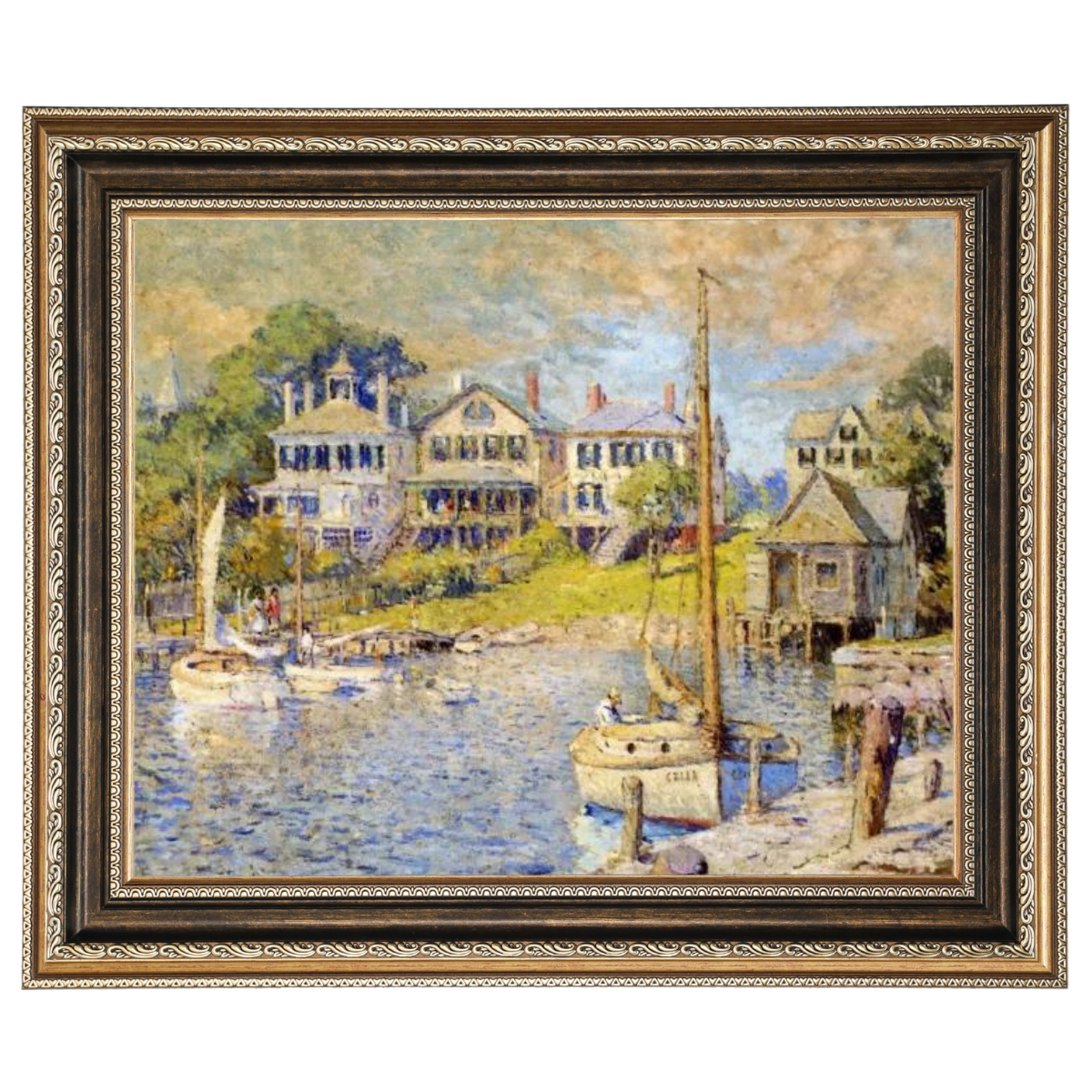 At Edgartown, Martha's Vinyard - Vintage Wall Art Prints Decor For Living Room