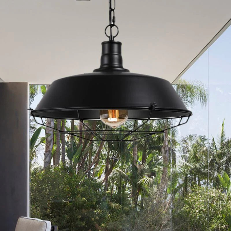 Rustic Elegance with a Dome Pendant Light
