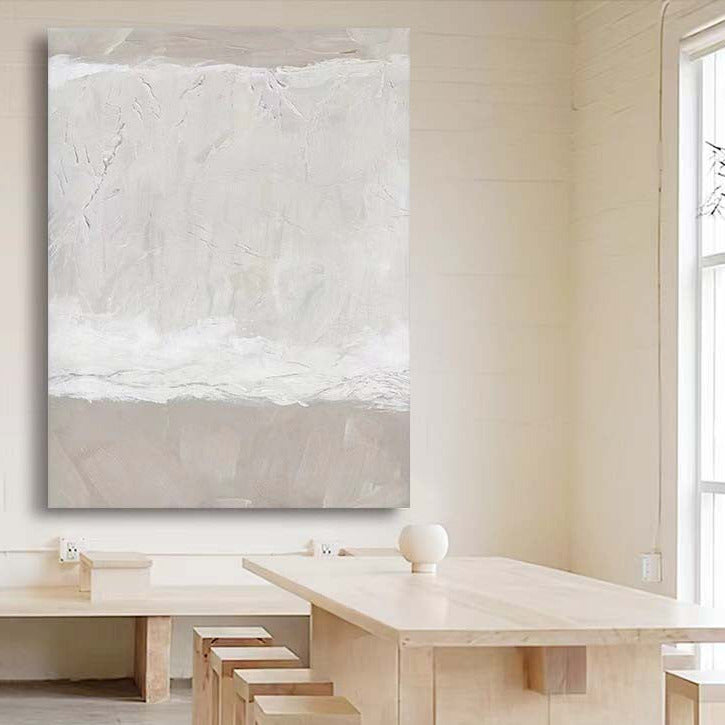 Beach & Ocean Light Brown Oil Painting Canvas Wall Art Living Room Bedroom Entrance