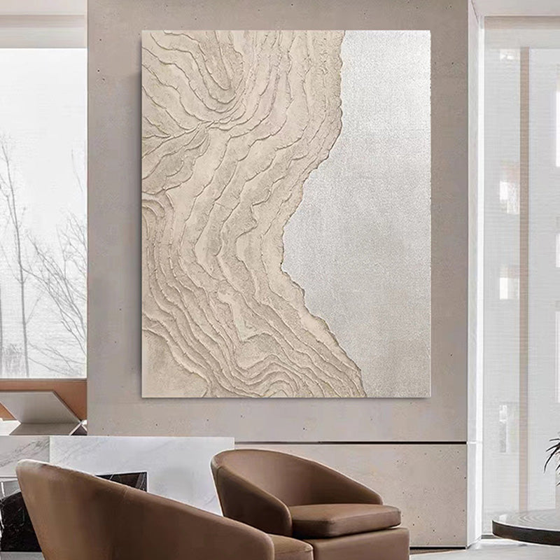 Abstract Large 3D Wood Oil Painting Canvas Wall Art Living Room