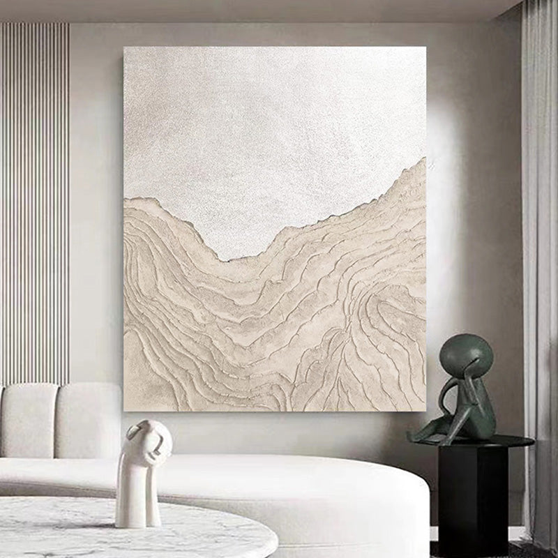 Abstract Large 3D Wood Oil Painting Canvas Wall Art Living Room