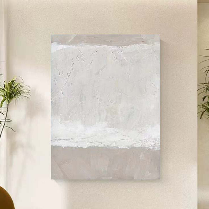 Beach & Ocean Light Brown Oil Painting Canvas Wall Art Living Room Bedroom Entrance