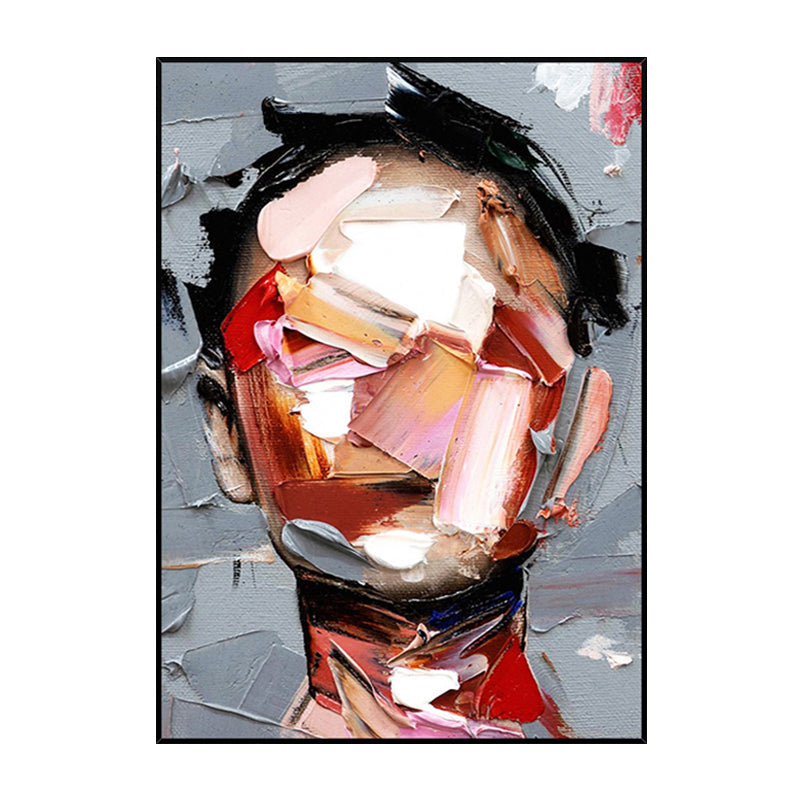 Portrait Colorful 3D Texture Oil Painting Canvas Wall Art Style A Entrance Living Room