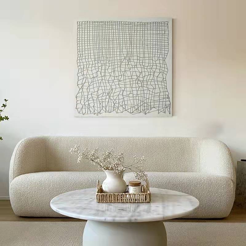 Abstract Large 3D Black White Oil Painting Canvas Wall Art Living Room