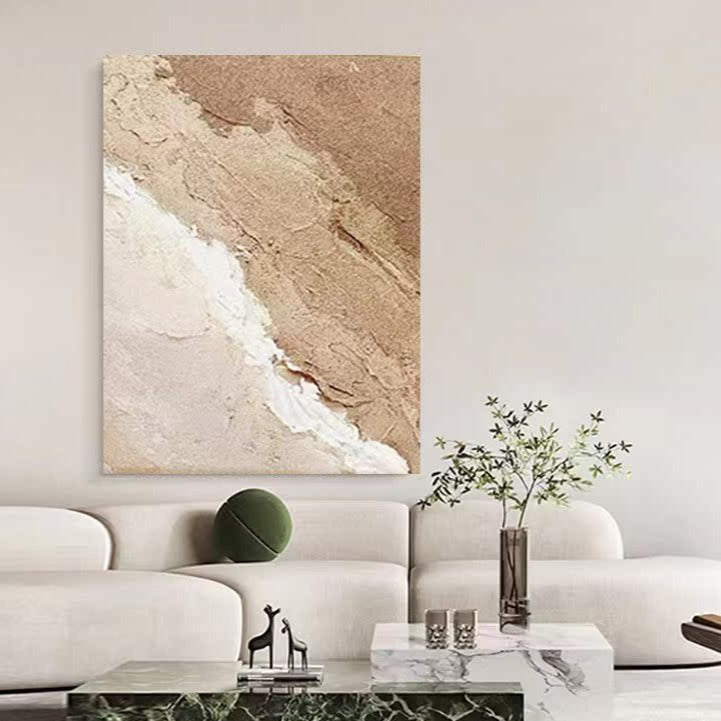 Beach & Ocean Brown  Oil Painting Canvas Wall Art Living Room