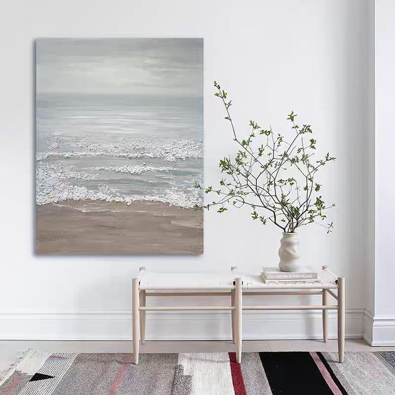 Beach & Ocean Large 3D Oil Painting Canvas Wall Art Living Room