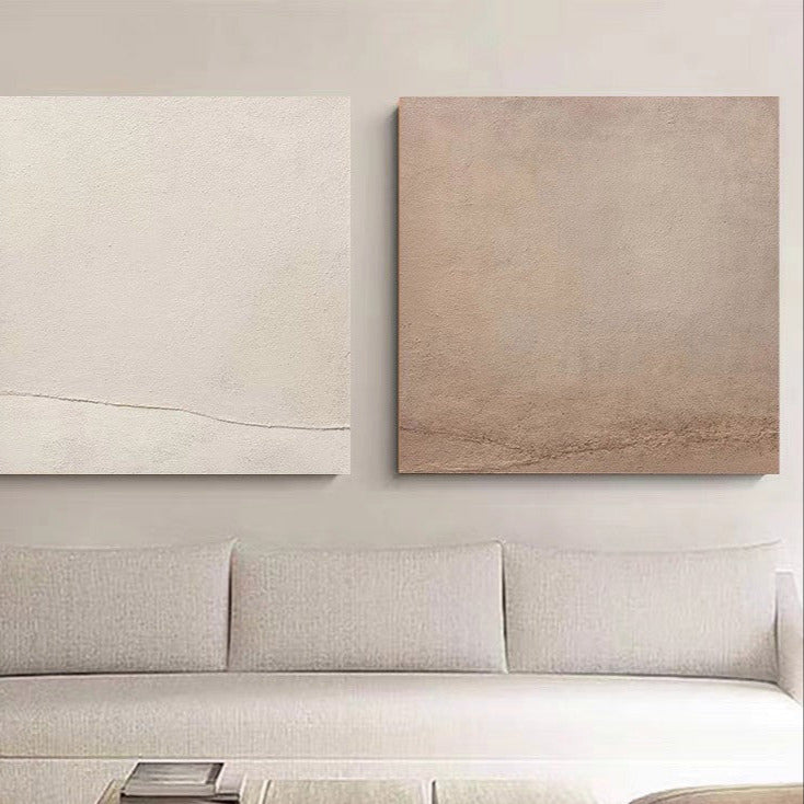 WABI-SABI Brown Oil Painting Canvas Wall Art Dining Living Room