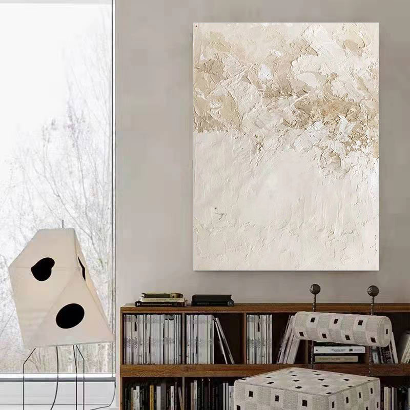 WABI-SABI Blue Grey Oil Painting Canvas Wall Art Entrance Living Room