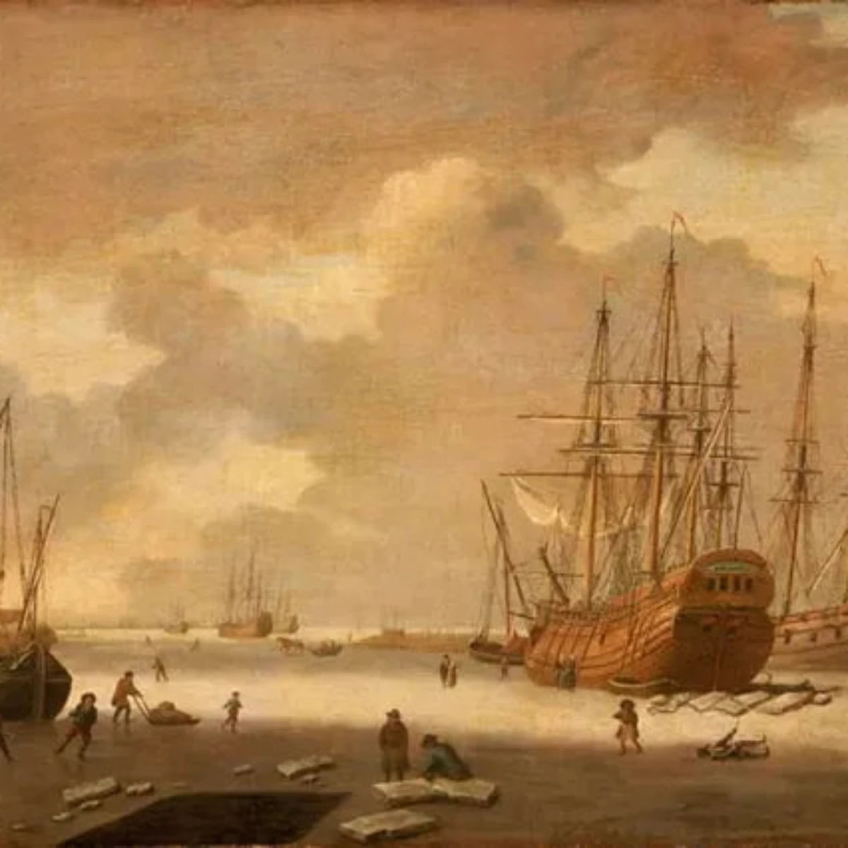 A Dutch Whaler and Other Vessels in the Ice