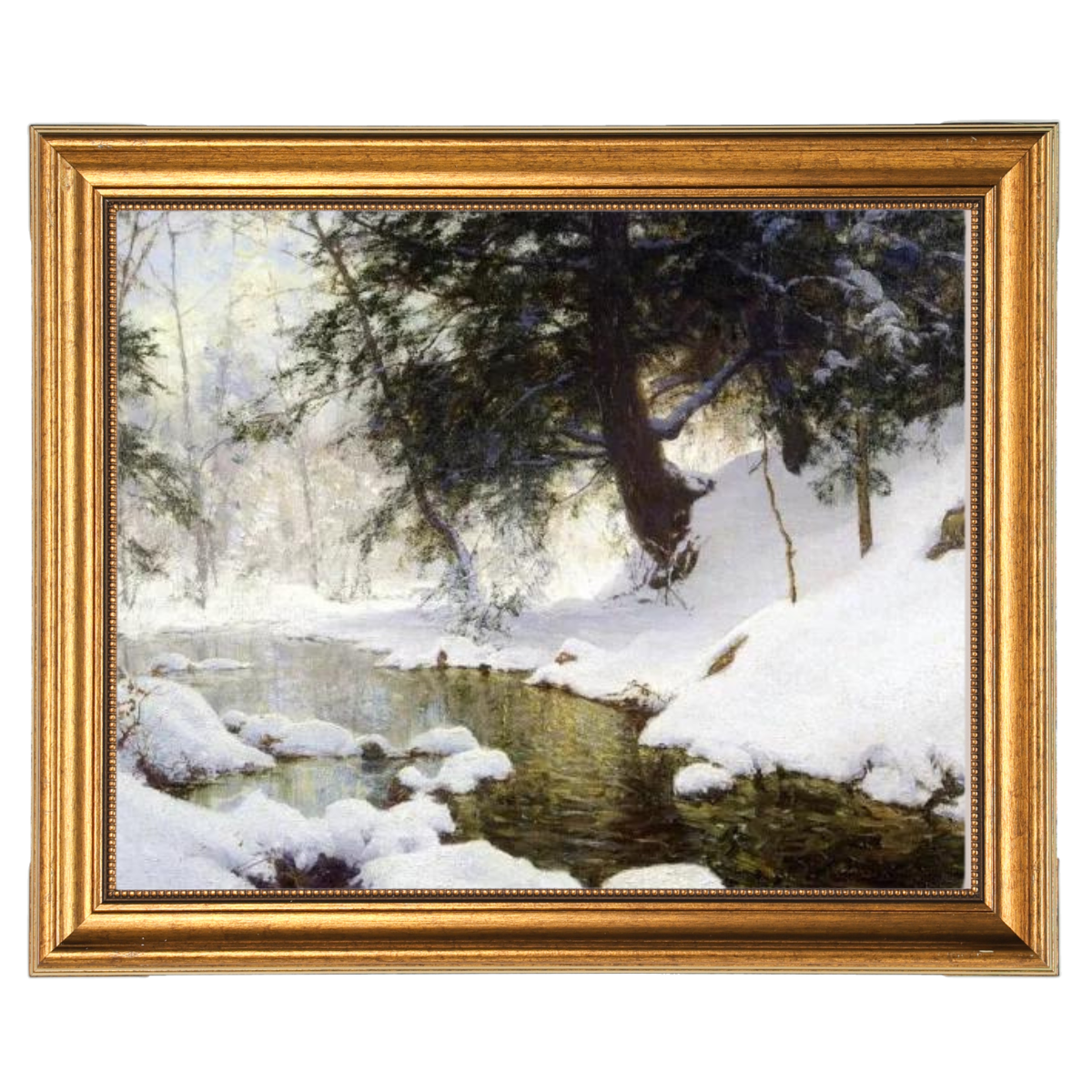 November Snow - Vintage Winter Wall Art Prints Decor For Living Room