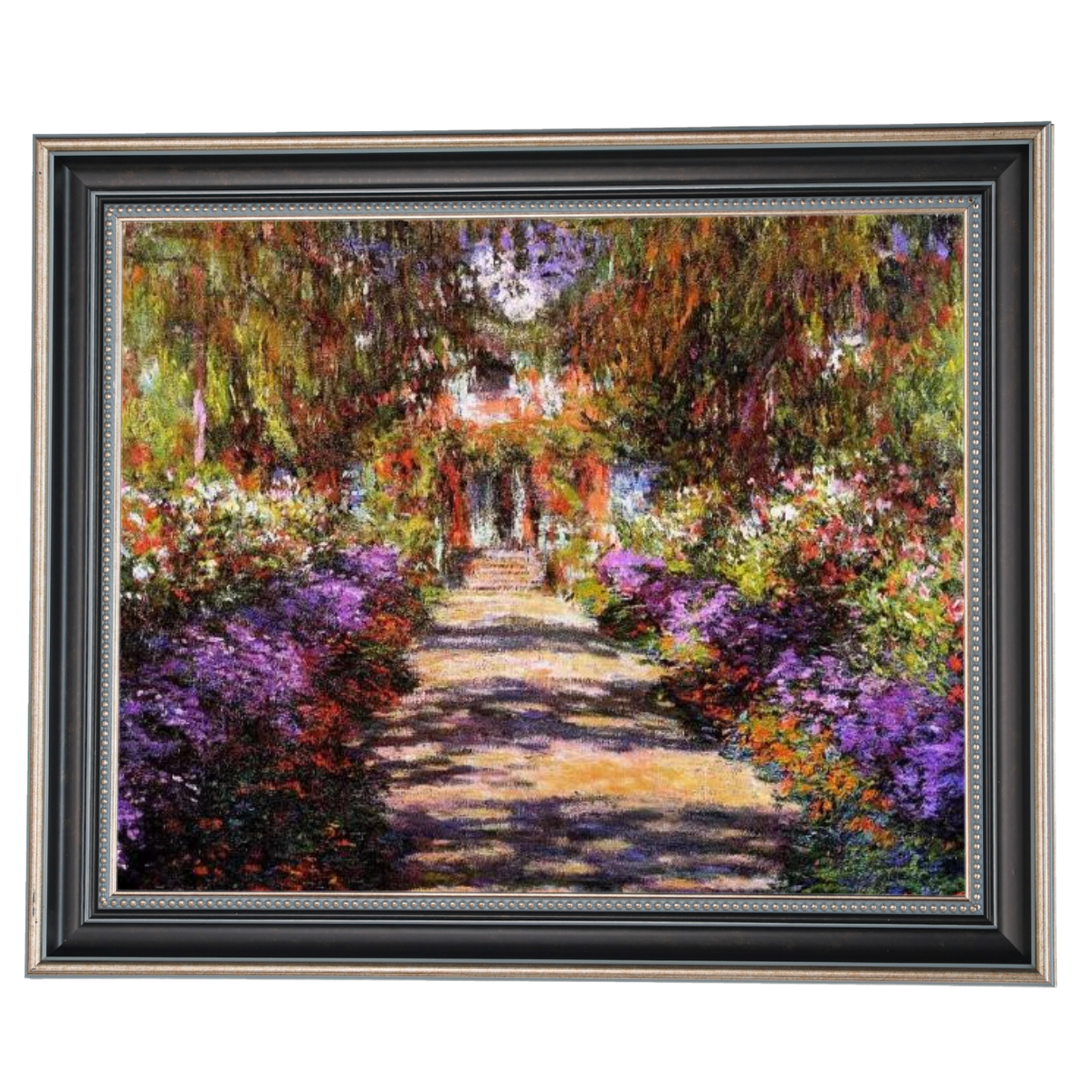 Pathway in Monet's Garden at Giverny- Vintage Wall Art Prints Decor For Living Room