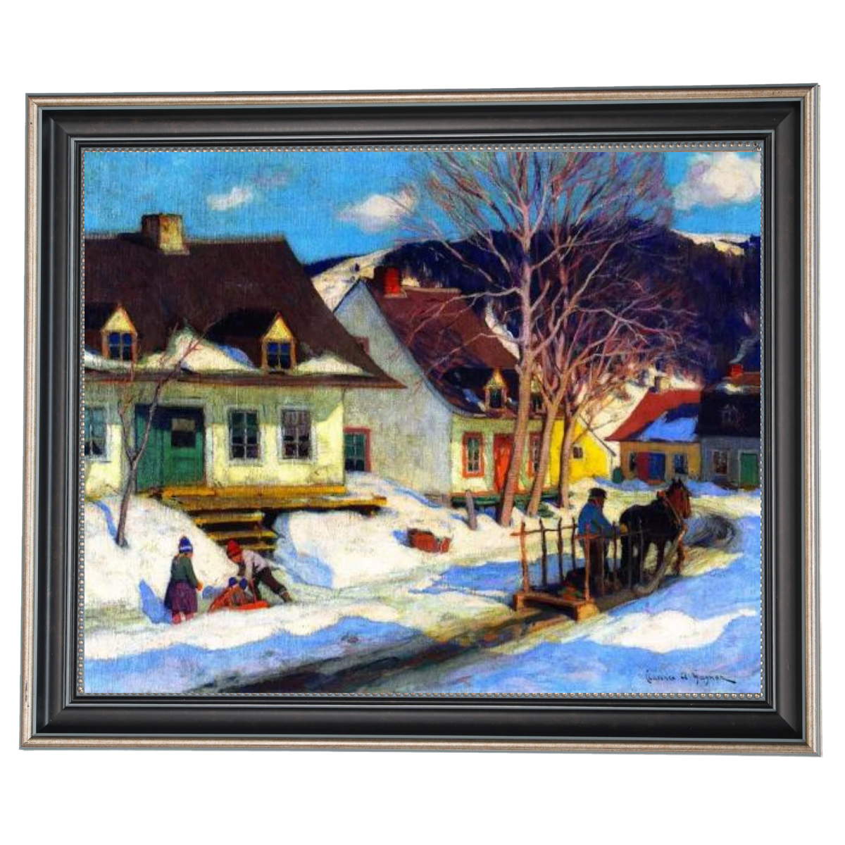 A Quebec Village Street, Winter