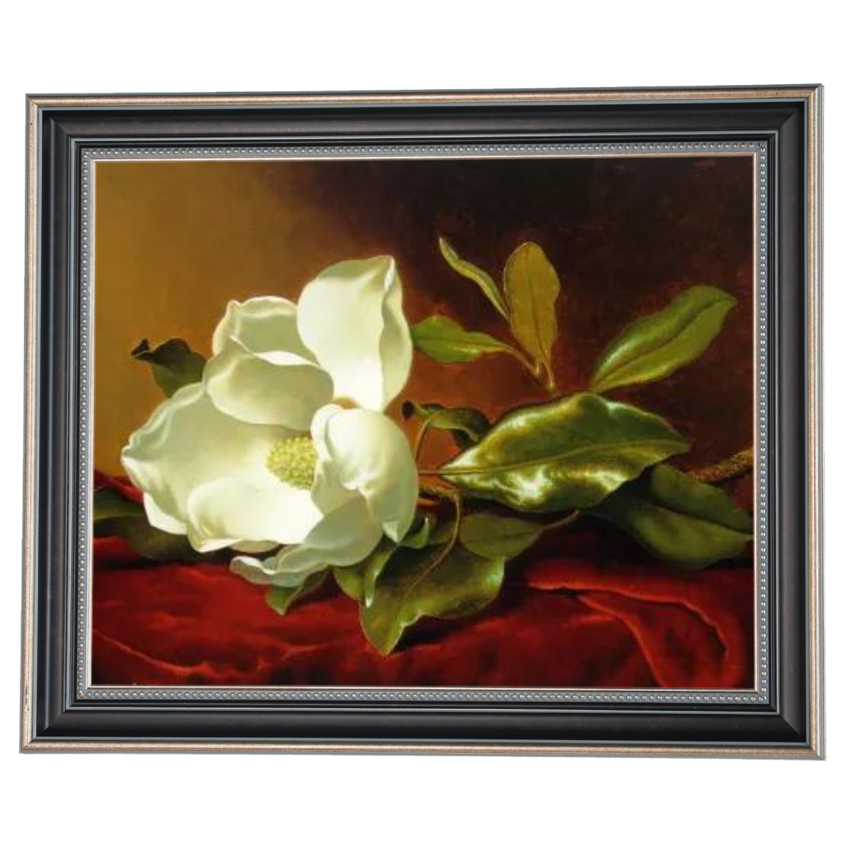 A Magnolia on Red Velvet- Romantic Wall Art Prints Decor For Bedroom