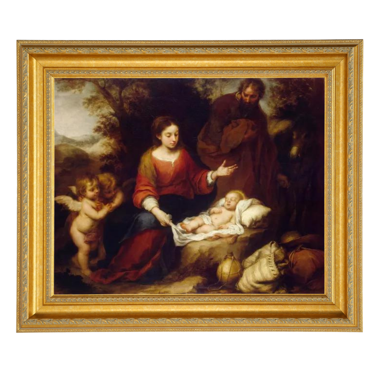 Rest on the Flight Into Egypt - Vintage Wall Art Prints Artfully For Living Room