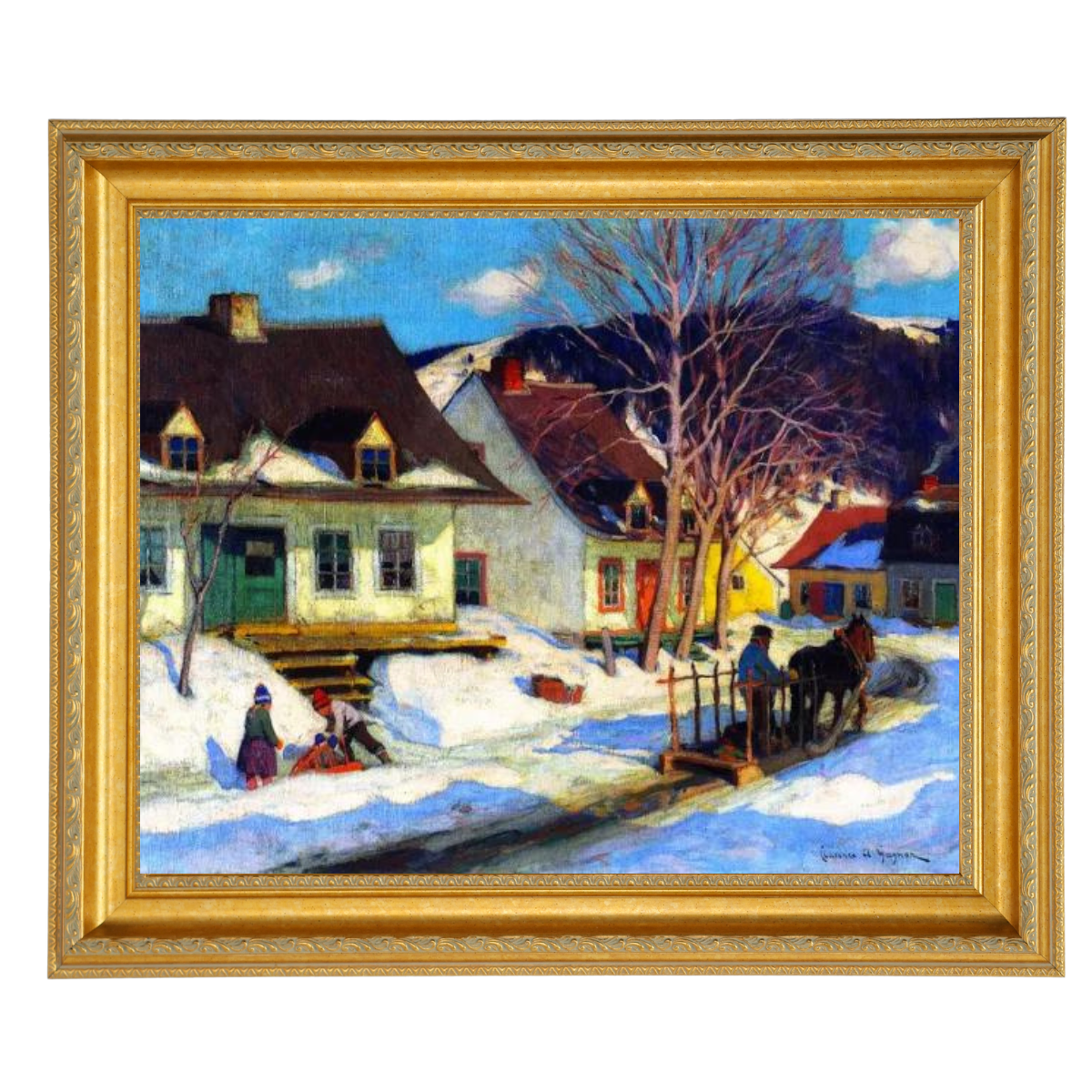 A Quebec Village Street, Winter