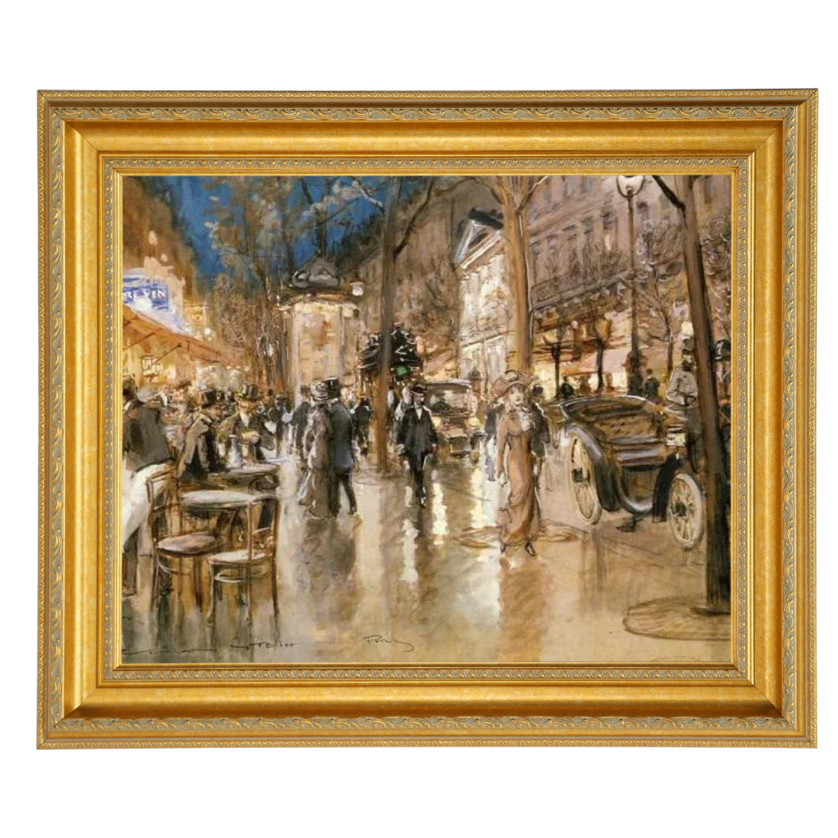 Evening on a Parisian Boulevard - Vintage Wall Art Prints Decor For Bedroom