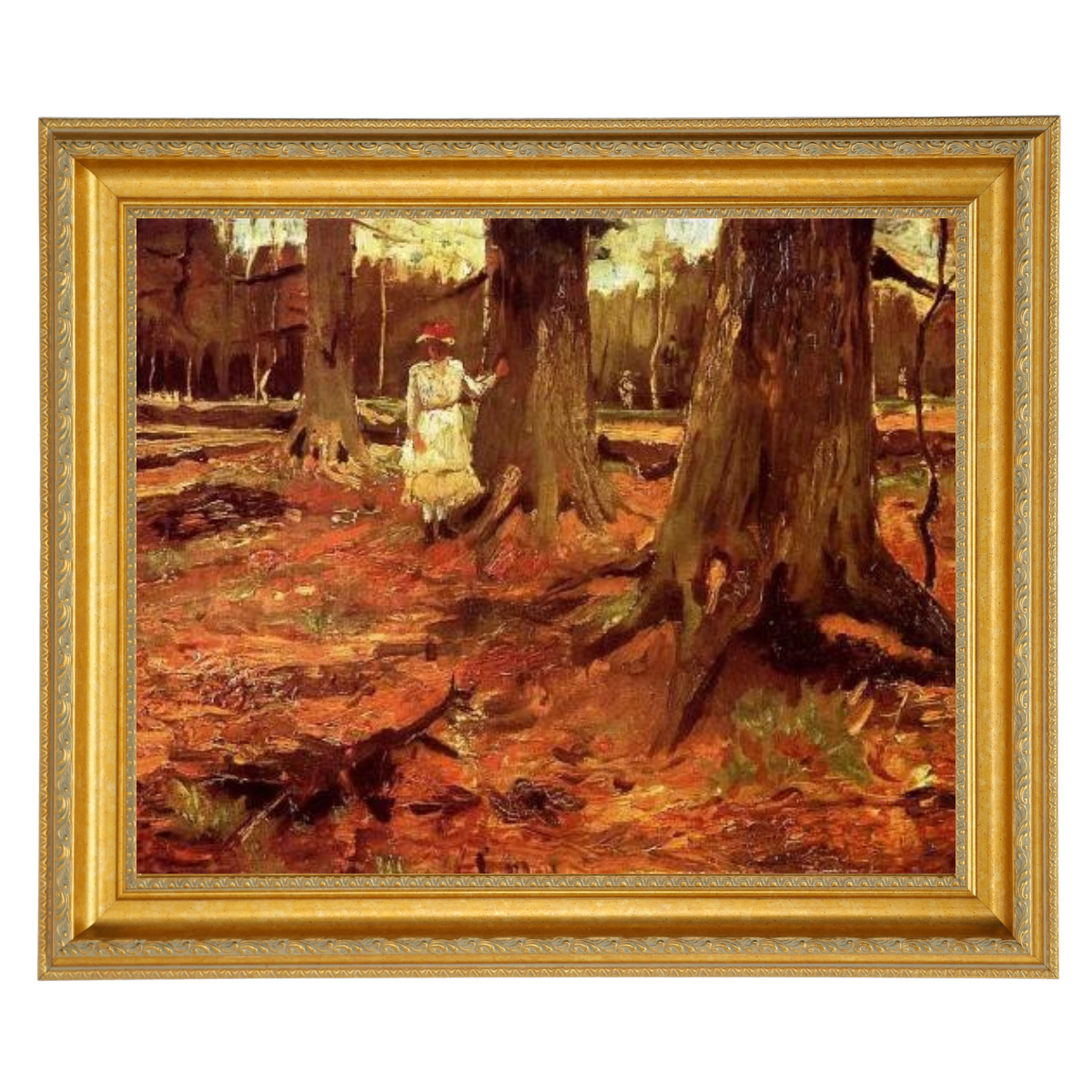 A Girl in White in the Woods