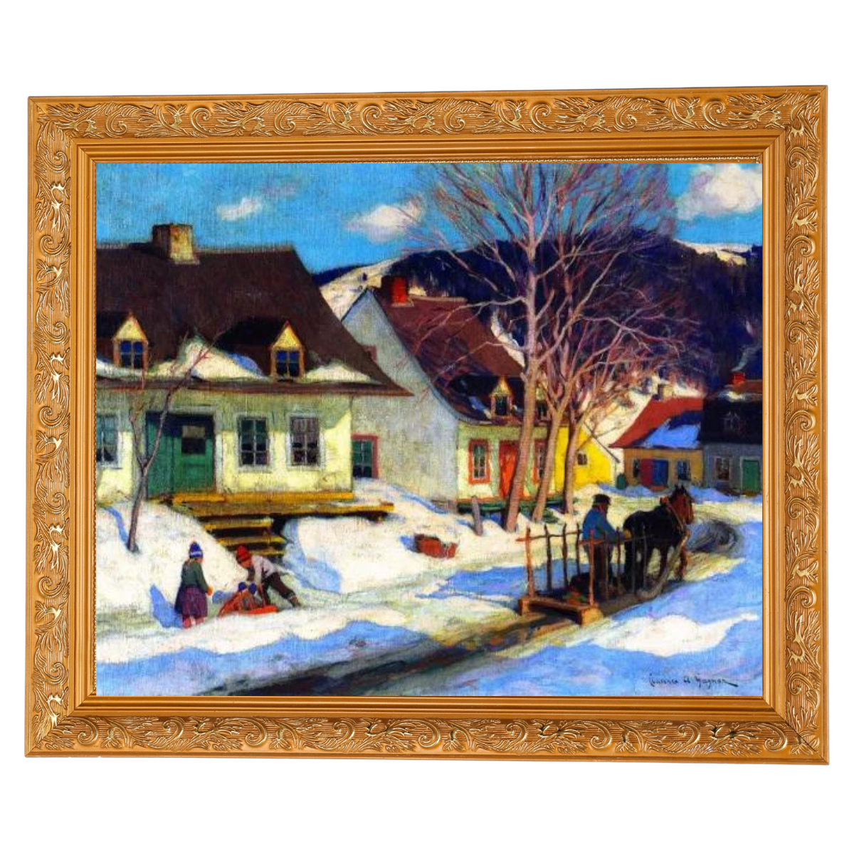 A Quebec Village Street, Winter