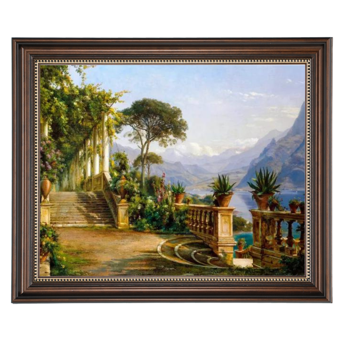 Lodge On Lake Como - Vintage Wall Art Prints Decor For Living Room