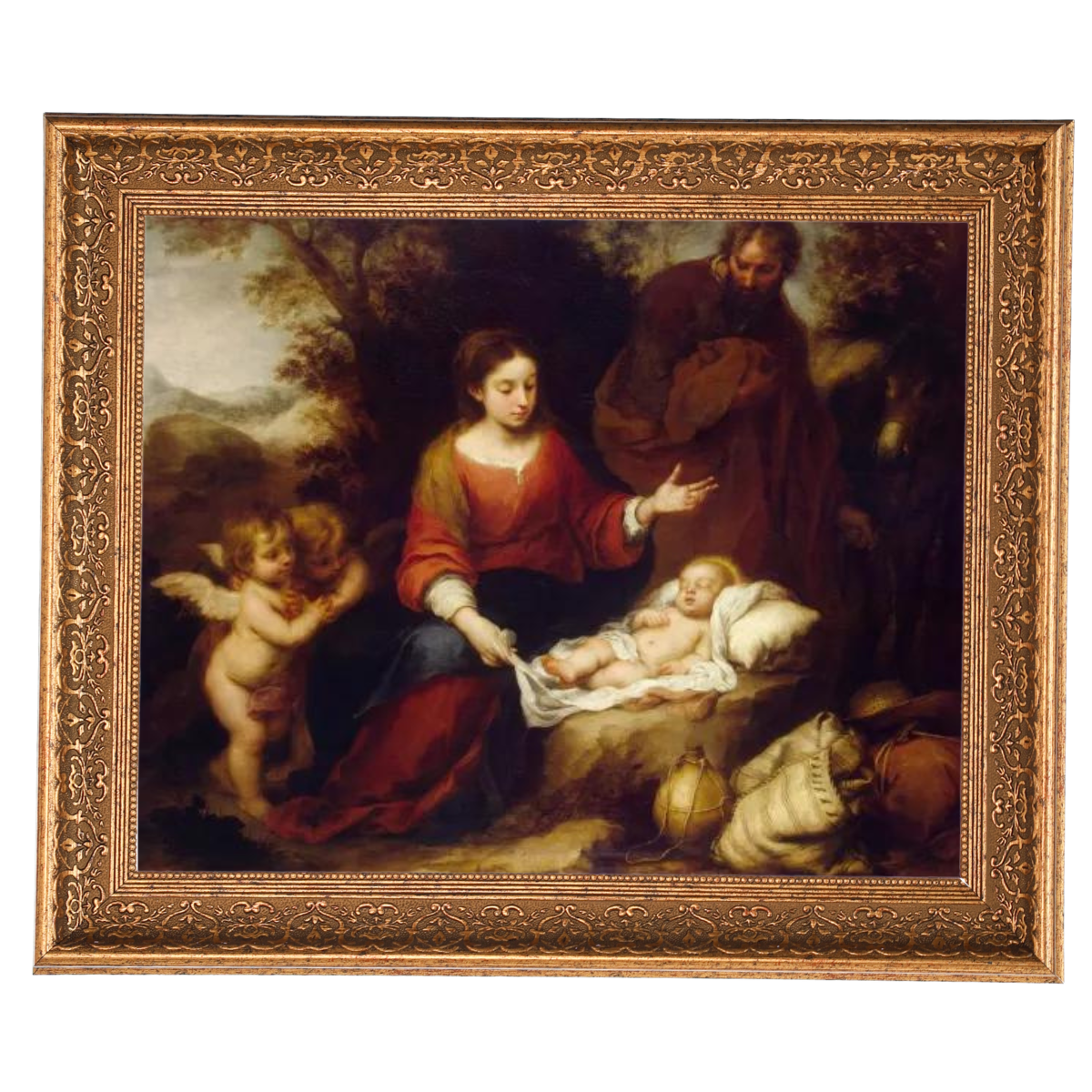 Rest on the Flight Into Egypt - Vintage Wall Art Prints Artfully For Living Room