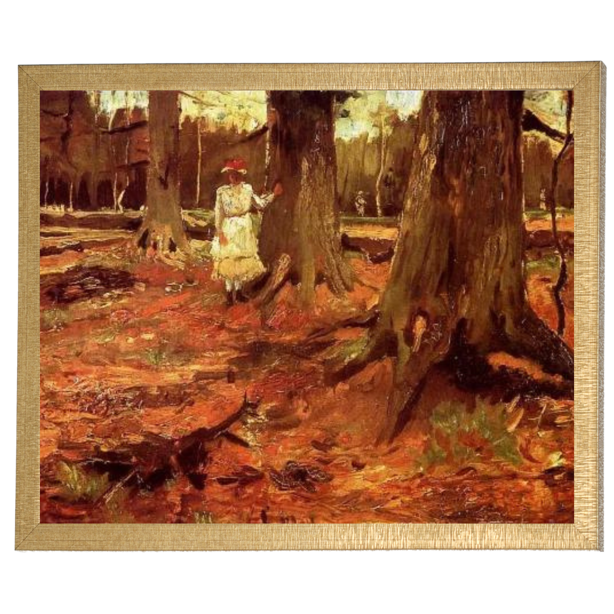 A Girl in White in the Woods