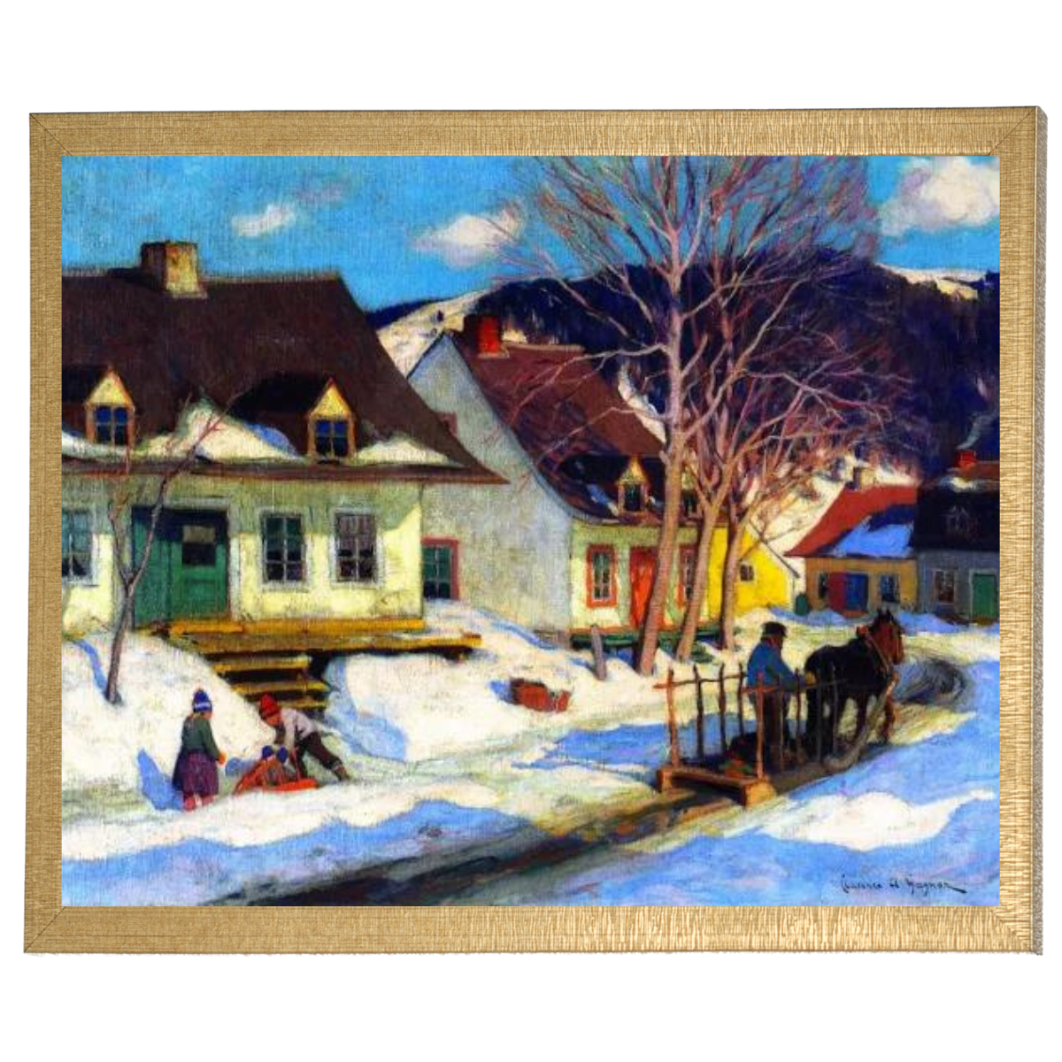 A Quebec Village Street, Winter