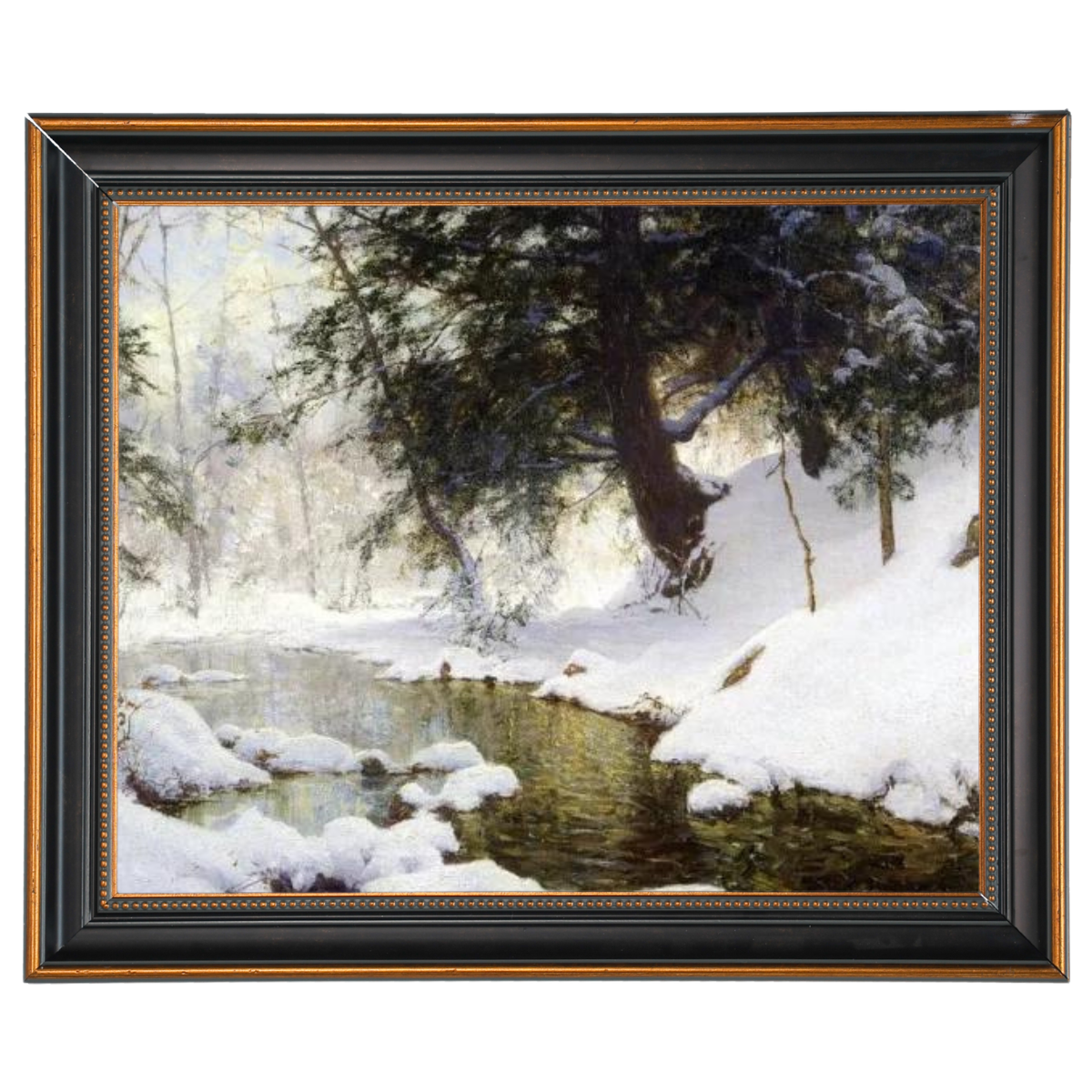 November Snow - Vintage Winter Wall Art Prints Decor For Living Room