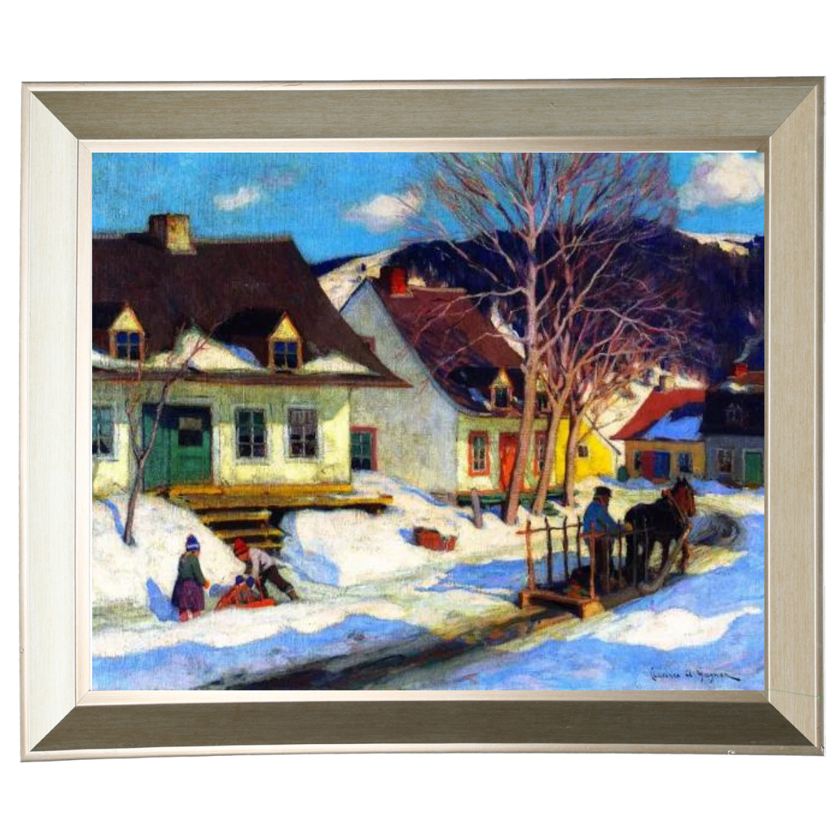 A Quebec Village Street, Winter