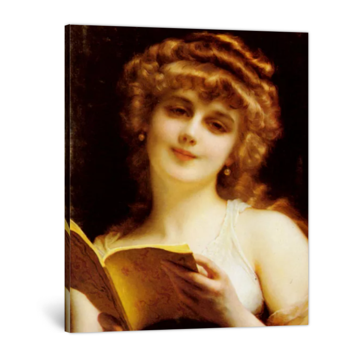 A Blonde Beauty Holding a Book