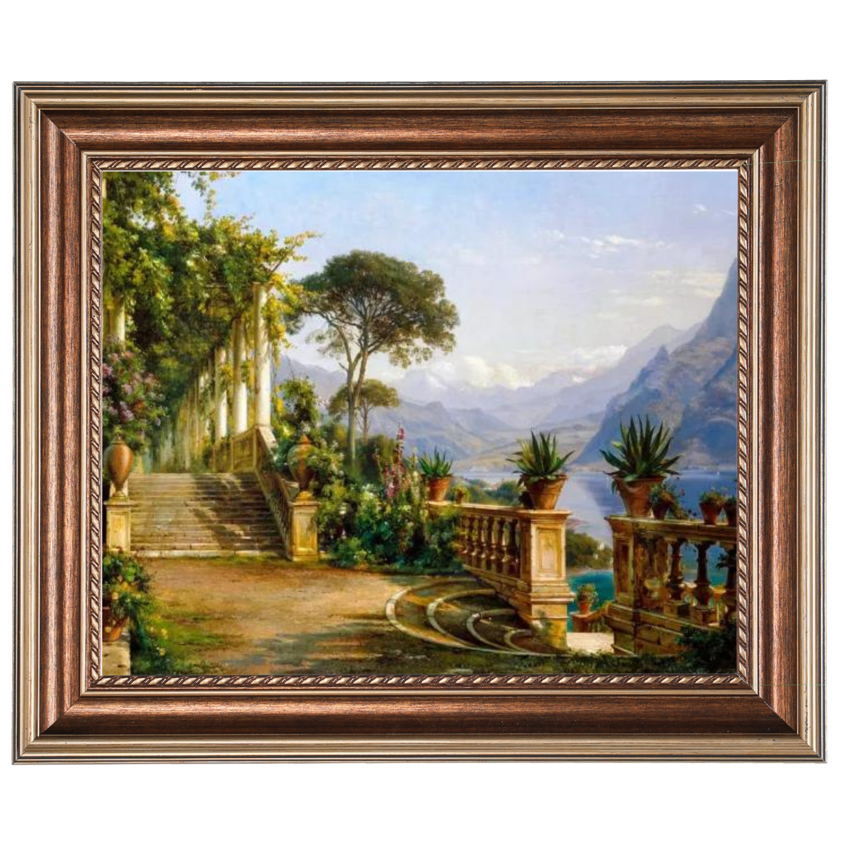Lodge On Lake Como - Vintage Wall Art Prints Decor For Living Room