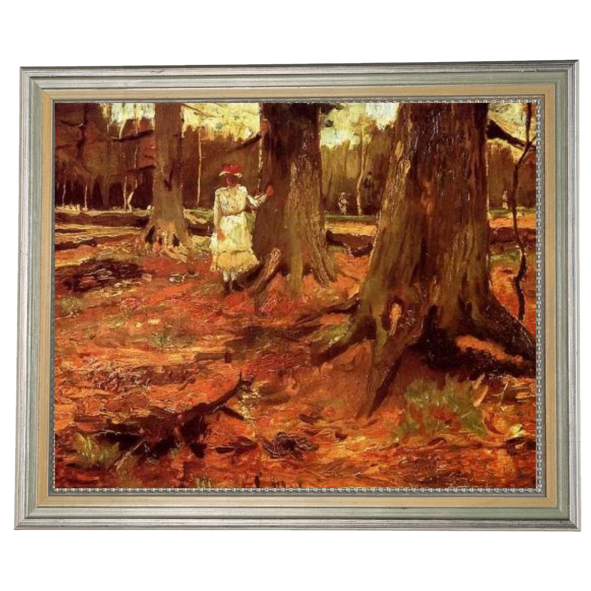A Girl in White in the Woods