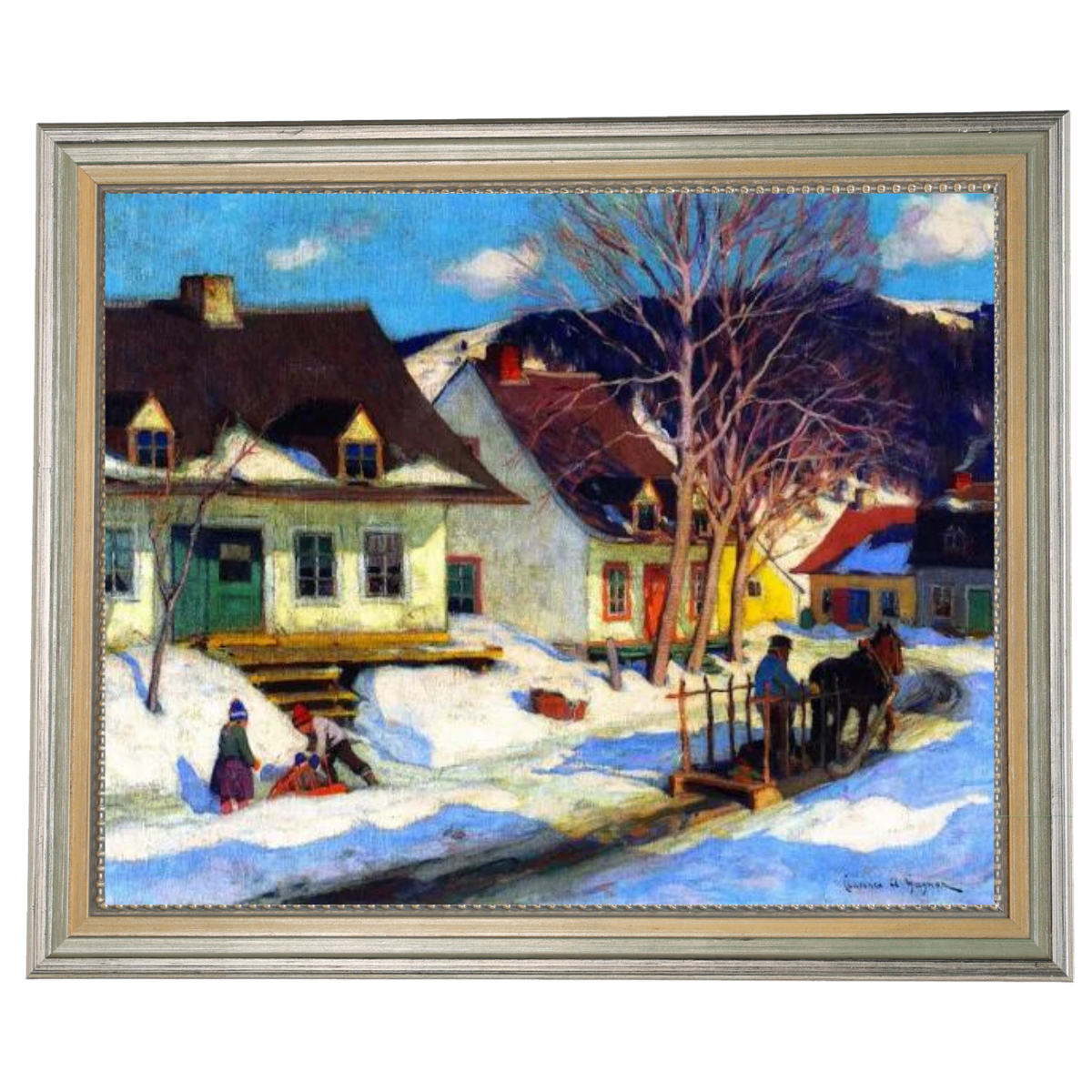 A Quebec Village Street, Winter