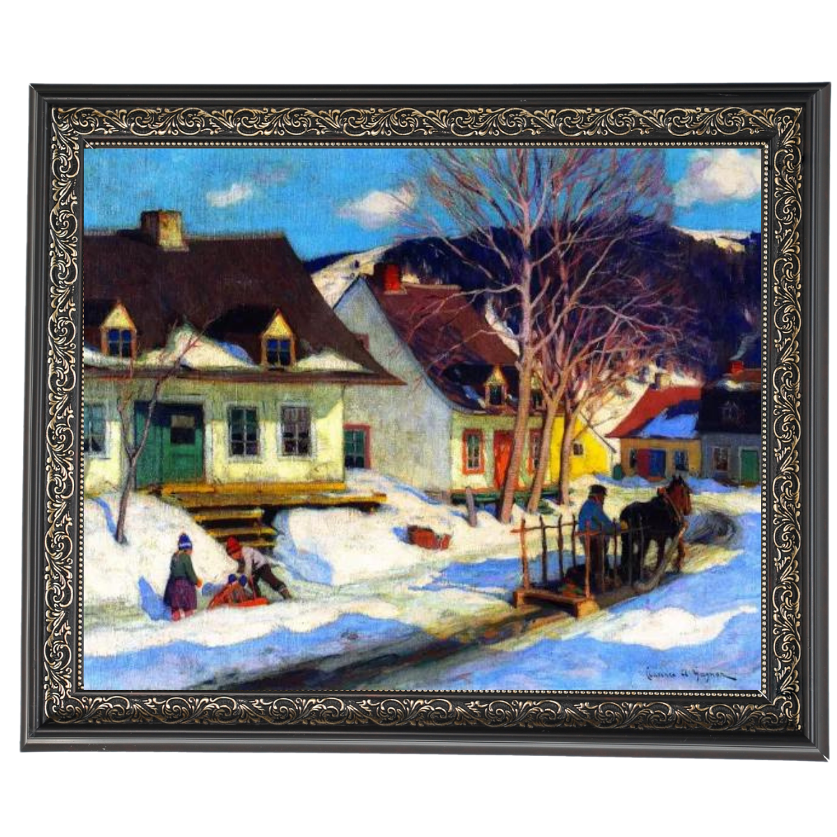 A Quebec Village Street, Winter