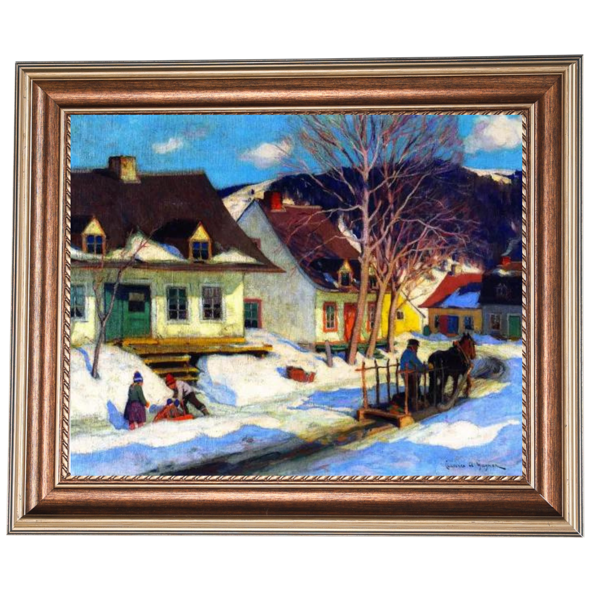 A Quebec Village Street, Winter