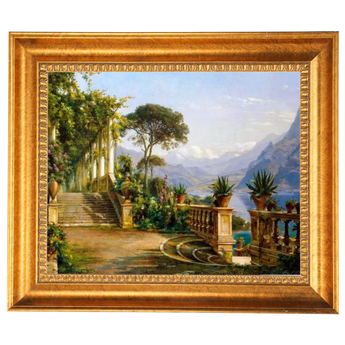 Lodge On Lake Como - Vintage Wall Art Prints Decor For Living Room