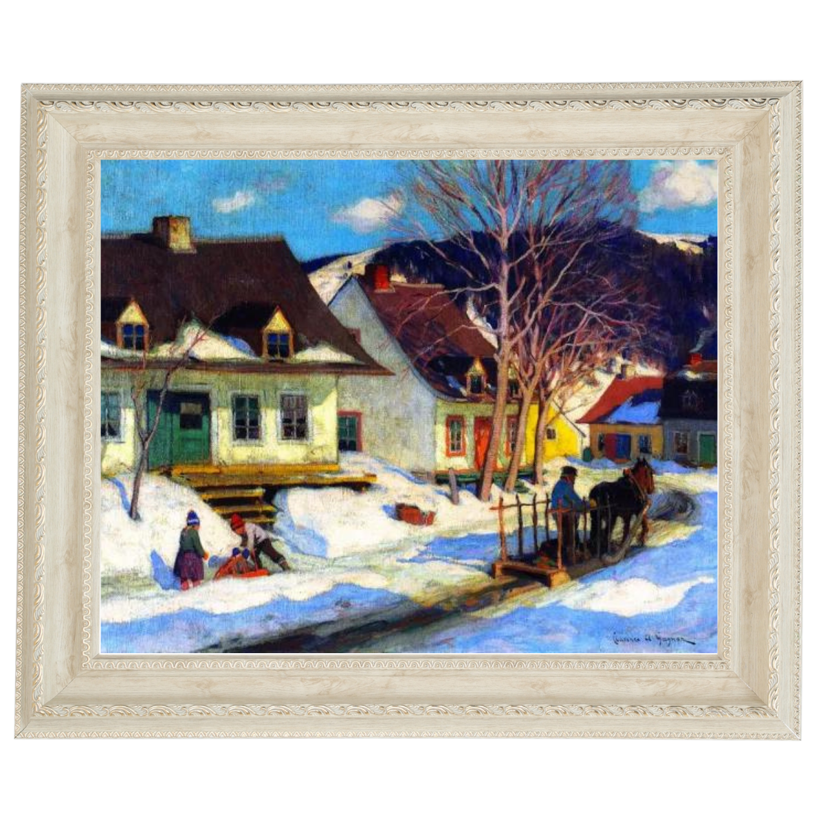 A Quebec Village Street, Winter