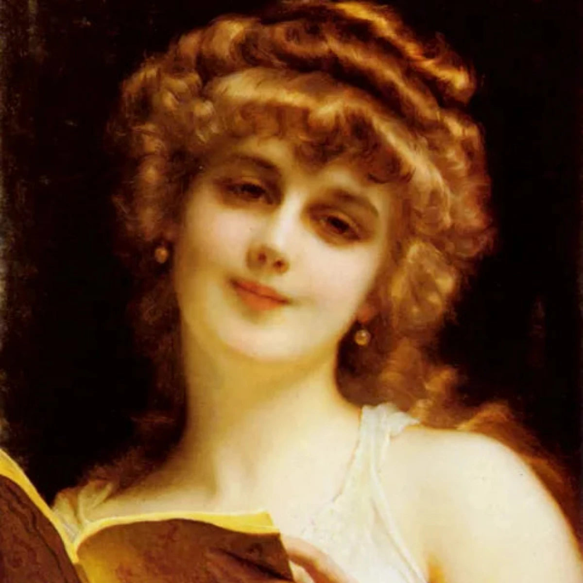 A Blonde Beauty Holding a Book